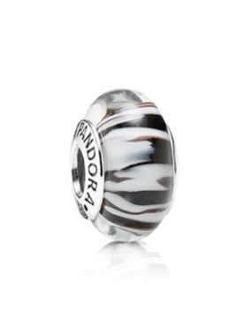 Pandora Zebra Murano Glass Charm, New